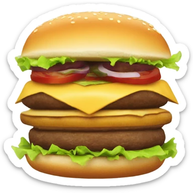 Cheeseburger planet sticker