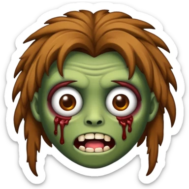 Faça um emoji de zumbi que se pareça comigo. sticker