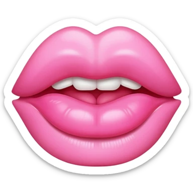 Pink kiss sticker