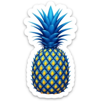 blue pineapple sticker