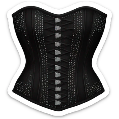 black corset with diamonds sticker