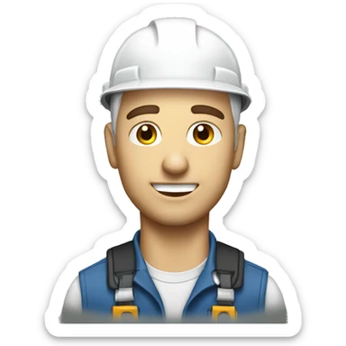 white electrician sticker