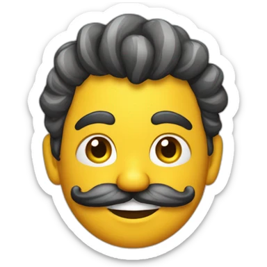 Chico trigueño con peluca de payaso  sticker