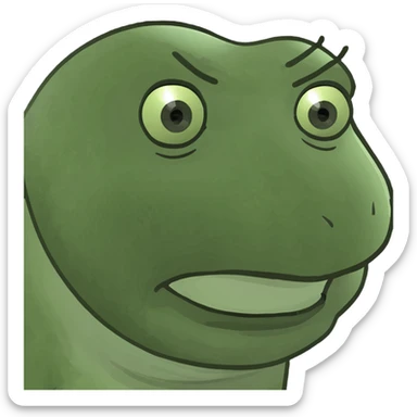 Straight face  sticker