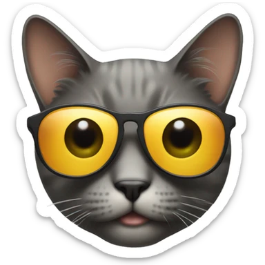 Cat with sunglasses sticker