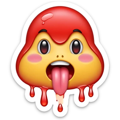 Tongue dripping wet sticker