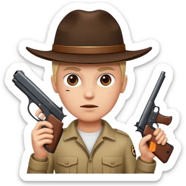 Gun pointed at head suicide kill sticker