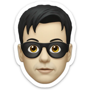 photo-realistic Gary Numan, full body view sticker