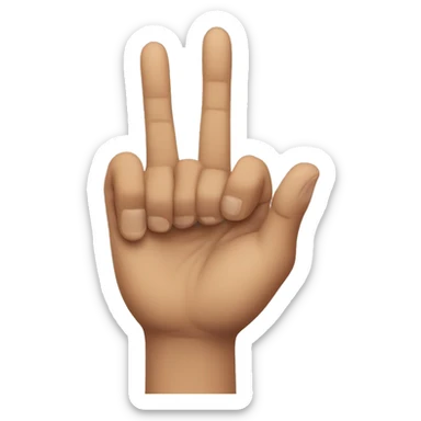 One hand with 3 fingers up sticker