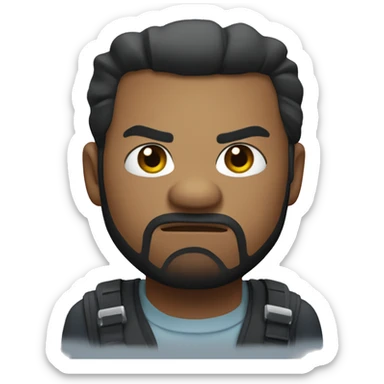 Ice Cube with gallant expression sticker