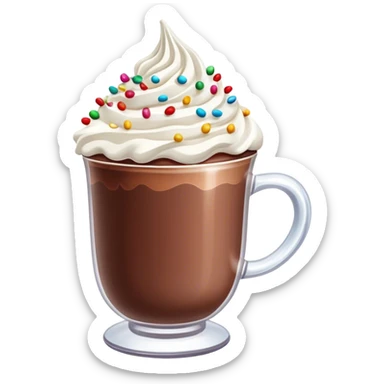 Aesthetic christmas hot chocolate sticker