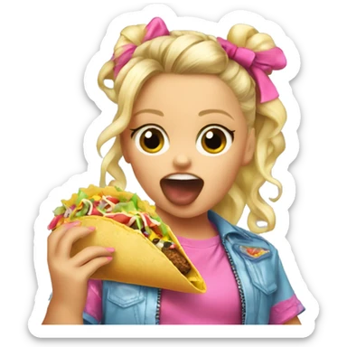Jojo siwa eating a taco sticker