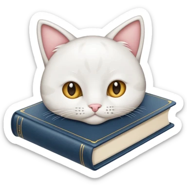 preciso de um livro com um gatinho na capa sticker