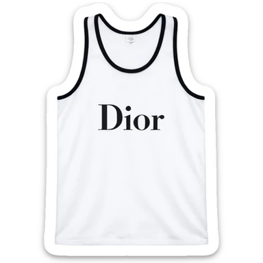 tank top with Dior on it sticker