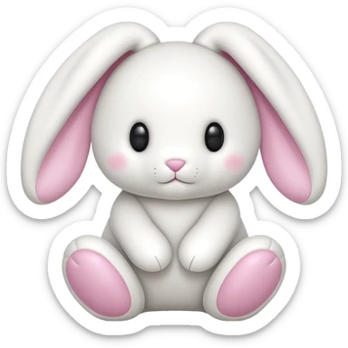 stuffed jellycat bunny  sticker