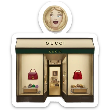 Gucci boutique sticker