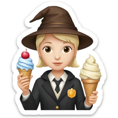 Icecream 5 bond mix mage in professional look sticker