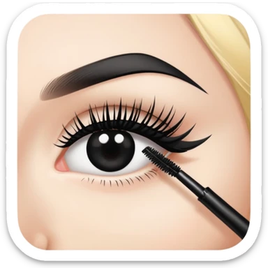mascara apply on eyelash sticker
