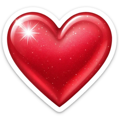 sparkle heart sticker
