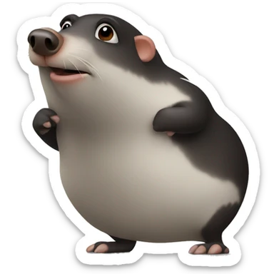 Mole with snout sticker