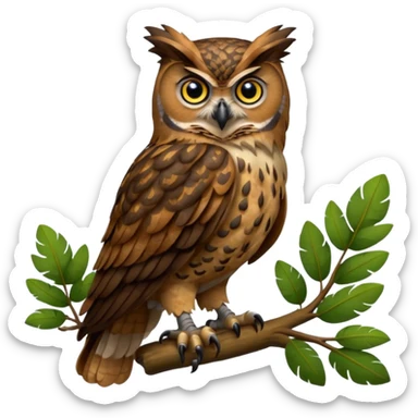 Eagle Owl Forest sticker