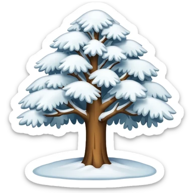 snowy tree sticker