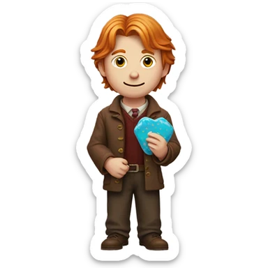 Ron Weasley holds a candy in his hands sticker