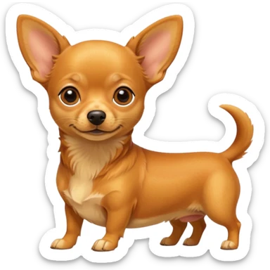 Make a yellow and orange color Chuiwawa mix and dachshund sticker