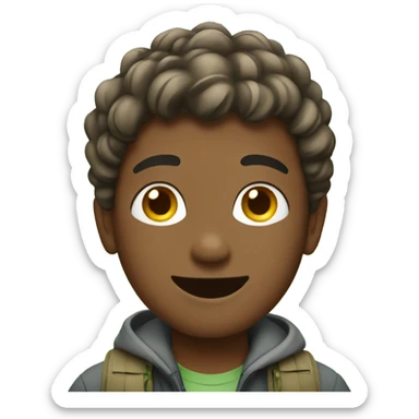 boys enjoying outdoor day sticker