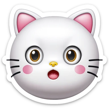 Shocked hello kitty sticker