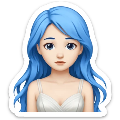 bride with blue hair sticker