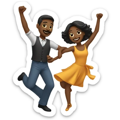couple dancing sticker