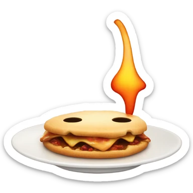hungry emoji with fire in his eyes sticker