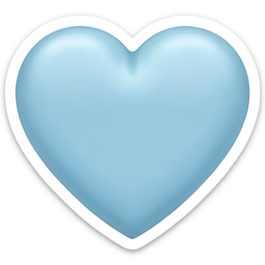 Pale blue heart  sticker