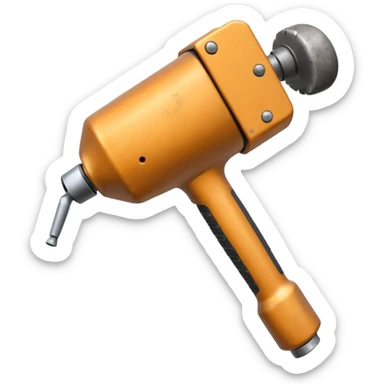 Pneumatic hammer swinging dust cloud around it sticker