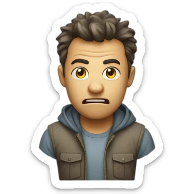 a frustrated developer cursing loudly sticker