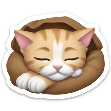 sleeping kitten sticker
