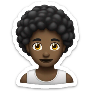 Un morocha de pelo negro con flequilo sticker