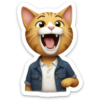 cat singing  sticker