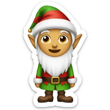 Christmas elf sticker