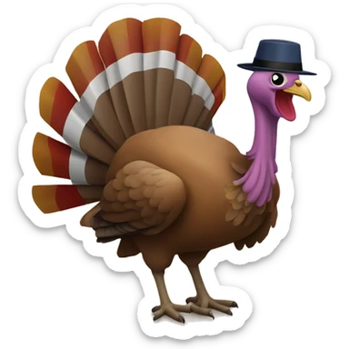 turkey delivering the mail sticker