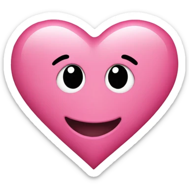 Pink heart sticker