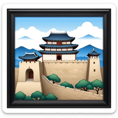 South Korea suwon Hwaseong Fortress Palace castle sticker