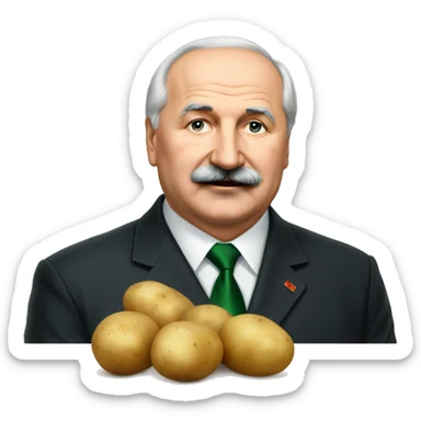 Lukashenko and potatoes sticker