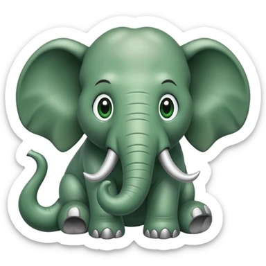 Alieno su elefante sticker