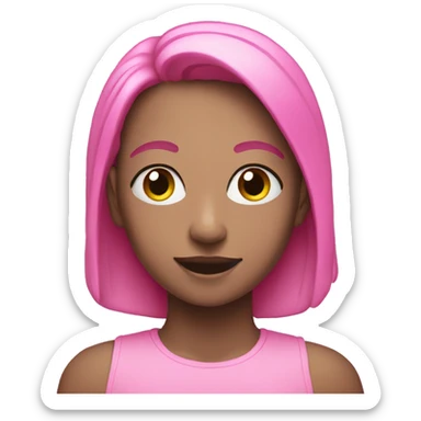 rainbow in a pink hue sticker