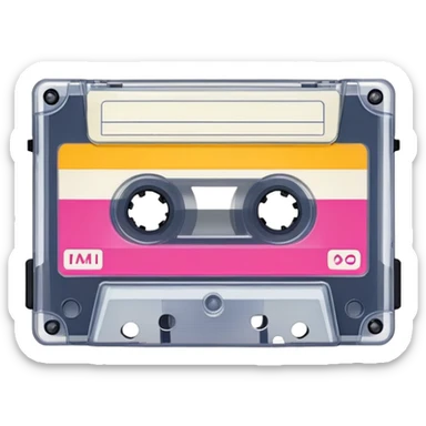 Realistic 1990’s mix tape sticker