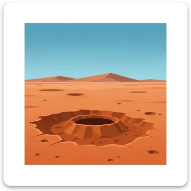 mars crater sticker