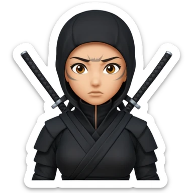 ninja woman chaos coordinator sticker
