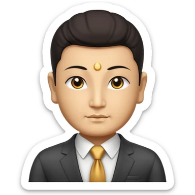 The Buddha in Businessman cloth sticker